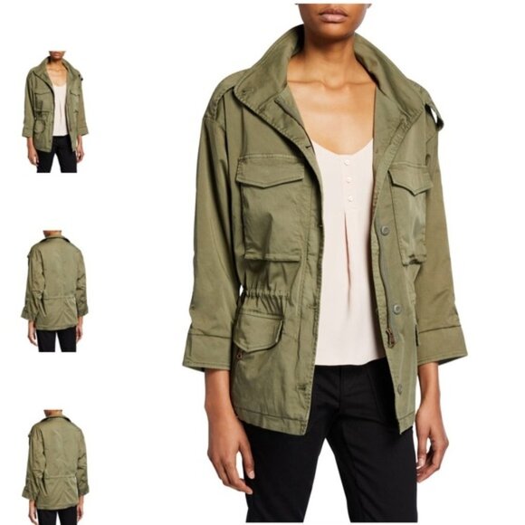 NWT Joie "Jenita" Military Green Utility Jacket - Picture 4 of 5